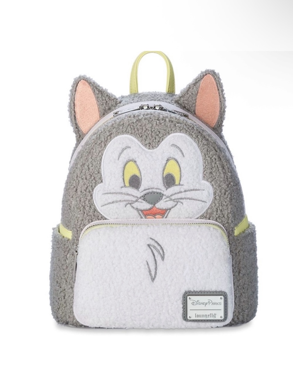 Loungefly Gray & White Plush Figaro Mini Backpack NWT